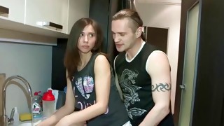 Brown-haired aroused wench is yelping the whole time the deep vaginal porking